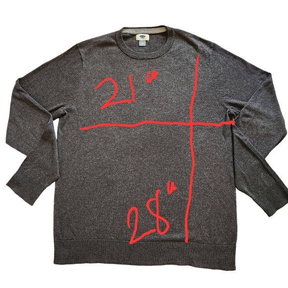 OLD NAVY EUC, Large, dark gray crewneck sweater - Picture 5 of 5